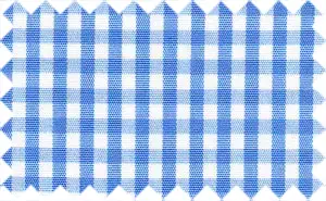 Wild Blue/White Gingham Checks, 2Ply 100% Cotton