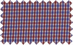 White/Dark Blue/Dark Red Textured Checks, Polyester/Wool Blends  - Very strong fabric