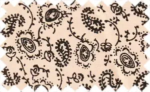 Mandys Pink/Black Paisley, 100% Cotton