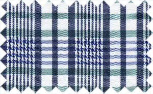 Prussian Blue/Navy Blue/Chill Blue Checks, Cotton/Polyester Blends