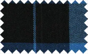 Havelock Blue/Black Checks, 100% Cotton