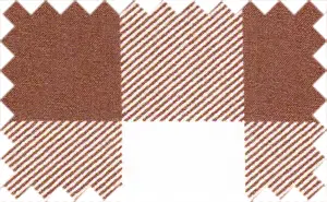 Copper Brown/White Checks, 100% Cotton
