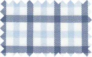 Kashmir Blue/Tropical Blue/White Checks, 2Ply Soft Brushed Cotton