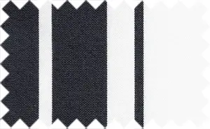 Black/White Wide Stripes, Cotton/Polyester Blends