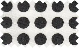 Tan/Black Dots over white, 100% Cotton