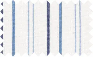 Navy Blue/Cornflower Blue/Pale Cornflower Blue/White 2Ply Stripes, 2Ply 100% Cotton