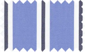 Midnight Blue/Cornflower Blue/White Stripes, Cotton/Polyester Blends