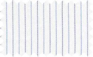 Persian Blue/Royal Blue/Pale White 2Ply Stripes, 2Ply 100% Cotton