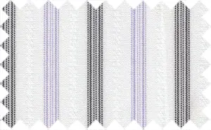 Wisteria/Black/White Stripes, Cotton/Polyester Blends