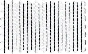 Black/Offwhite 2Ply Stripes, 2Ply Cotton/Polyester Blends