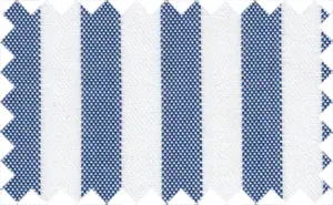 Egyptian Blue/White Oxford Stripes, 2Ply 100% Cotton