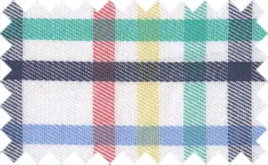 Midnight Blue/Royal Blue/Shamrock Green/Marigold Yellow Plaids, Cotton/Polyester Blends