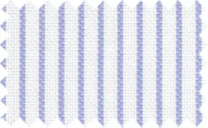 Perano Blue/White Oxford Stripes, Cotton/Polyester Blends