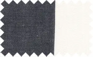 Black/White Pinpoint Wide Linen Stripes, 100% Linen. The fabric is thin (somewhat see-through) and airy. The repeating stripes distance is 2 1/2 inches (1 1/4