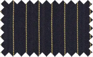 Pale Yellow Pin Stripes over Midnight Blue, 2Ply 100% Cotton