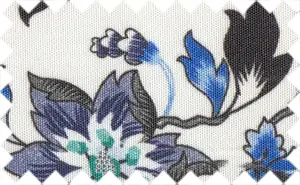 Bay Of Many/Royal Blue/Medium Aquamarine/Black/White Printed Pattern, 100% Polyester