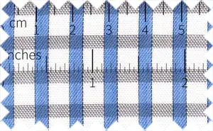 Cornflower Blue/Dark Gray/White Checks, 100% Cotton