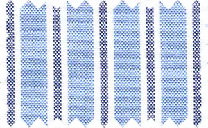 Midnight Blue/Cornflower Blue/White 2Ply Pinpoint Stripes, 2Ply 100 % Cotton