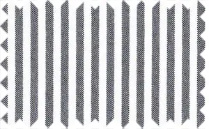 Dull Black/White Stretchable Stripes, Cotton/Polyester Blends