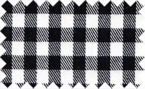 Black/White Checks, 100% Cotton