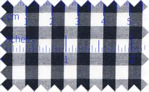 Black/White Checks, 100% Cotton