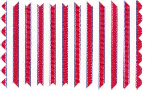 Cardinal/Persian Blue/White Stripes, Cotton/Polyester Blends