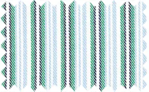 Pattens Blue/Green/Black 2Ply Stripes, 2Ply 100% Cotton- Very soft fabric and wrinkles less.