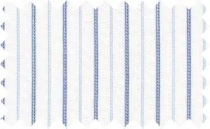 Egyptian Blue/Pattens Blue/White Textured Stripes, 100% Cotton