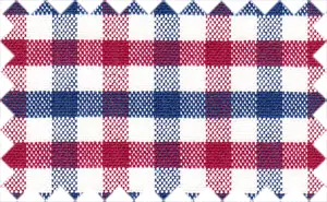 Regal Blue/Shiraz/White 2Ply Pinpoint Checks, 2Ply 100% Cotton