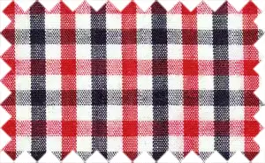 Milano Red/Black/White Checks, 100% Cotton