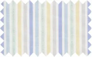 Polo Blue/Beeswax Yellow/Loblolly Blue/Gin Gray/Silver/White Stripes, 100% Cotton - Thin Fabric, best for summer.