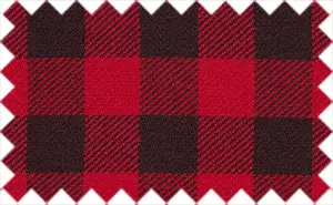 Shiraz Red/Black Flannel Checks, 100% Cotton