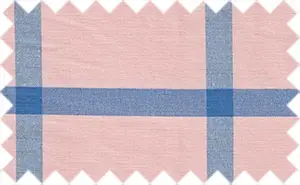 Cavern Pink/San Marino Blue Stretchable Checks, Cotton/Polyester/Viscose Blend.rnStretchable fabric. Best for casual wearing.