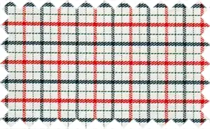 Venetian Red/Black/White Checks, 100% Cotton
