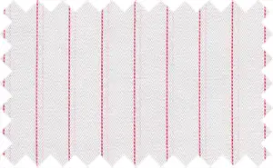 Cerise/Light Pink Pin Stripes, 65% cotton/35% polyester - 2Ply shiny fabric with a soft feel. The fabric is not much breathable. Best suitable for fall season.