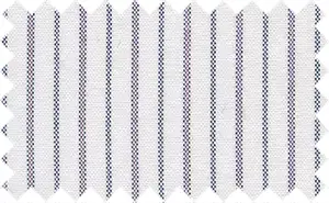 Black/Purple Blue/White Dull Pinpoint Stripes, 100% Cotton - 2Ply Dull Colored Pinpoint Fabric