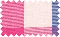 French Rose Red/Mariner Blue Checks, 100% cotton