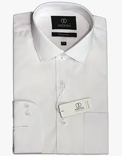 White Cotton Traditional Dress Shirt