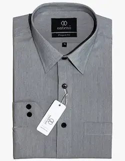 Slate Gray Chambray Dress Shirt